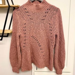 Lucky Brand chunky knit mock sweater size M